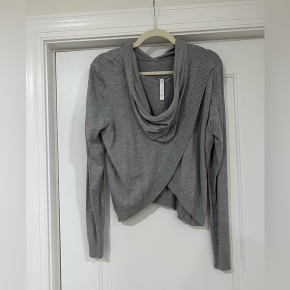 Fabletics Gray Hooded Sweater - Picture 2 of 5